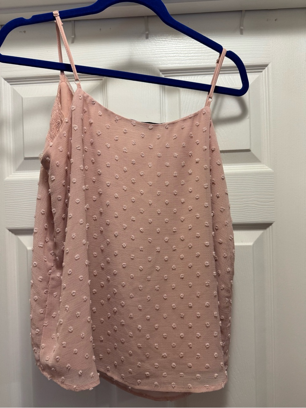 SO Blush Lace-Trim Swiss Dot Camisole - Picture 4 of 6